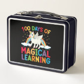 100日の魔法の学学校ユニコーン女の子 メタルランチボックス (正面)