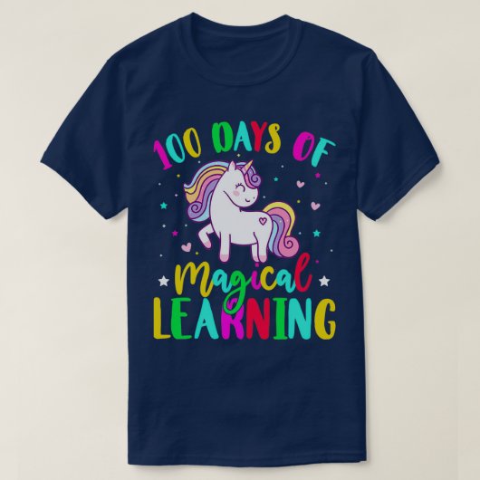 100日の魔法の学学校Unicorn Studen Tシャツ (デザイン正面)