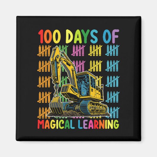 100日の魔法の学習ショベル学校 マグネット (正面)
