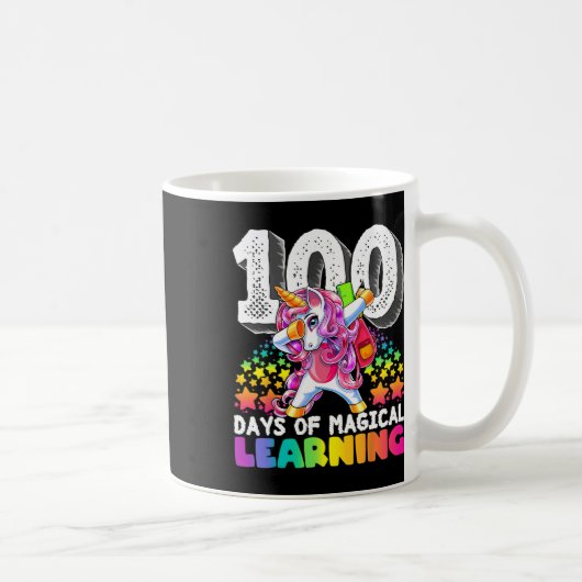 100日の魔法学のダビング・ユニコーン・ギフト コーヒーマグカップ (右)