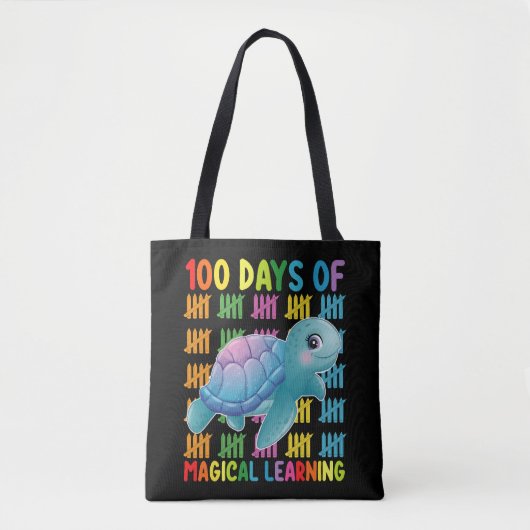 100日の魔法学の亀学校 トートバッグ (正面)