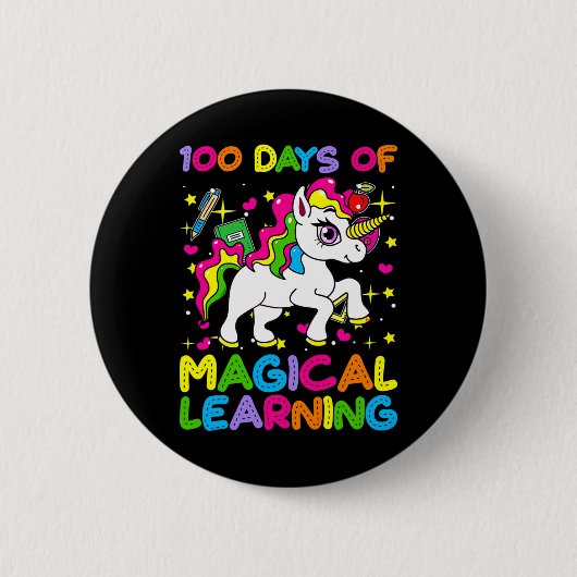 100日の魔法学の学校の100日目 缶バッジ (正面)