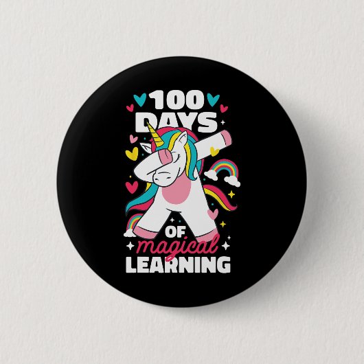 100日の魔法学の学校の100日目 缶バッジ (正面)