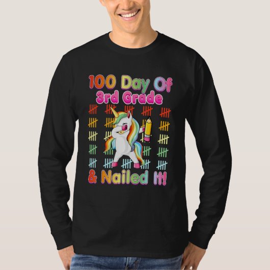 100日の3年生と100日ユニコール Tシャツ (正面)