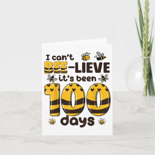 100日のBee 100th Day Of School Kids カード (正面)