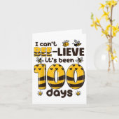 100日のBee 100th Day Of School Kids カード (黄色い花)