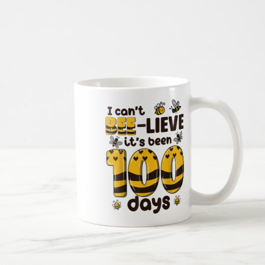 100日のBee 100th Day Of School Kids コーヒーマグカップ (右)