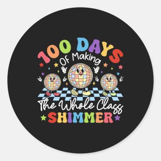 100日のClきらめくGir ラウンドシール (正面)