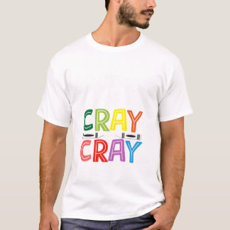100日のCray Crayおもしろい学校の100日目 Tシャツ