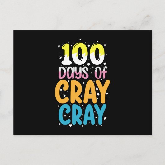 100日のCray Cray学校先生100日目 ポストカード (正面)