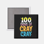 100日のCray Cray学校先生100日目 マグネット (正面/裏面)