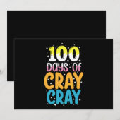 100日のCray Cray学校先生100日目 招待状 (正面/裏面)