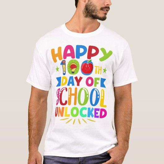100日のK以前 – Happy 100th Day Of School Tシャツ (正面)