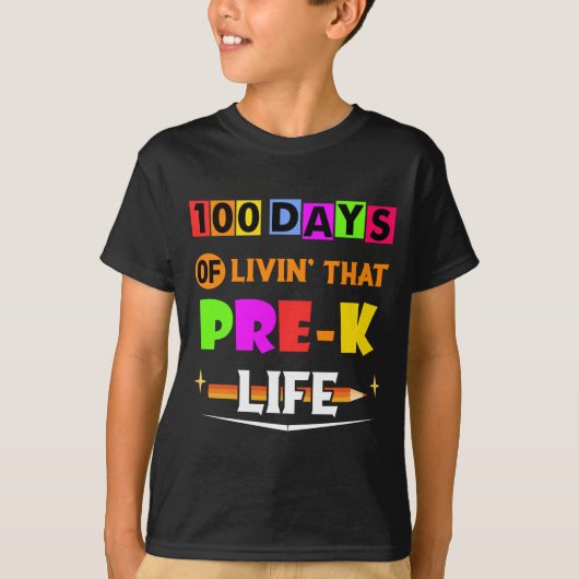 100日のLivinのPre-Kライフ Tシャツ (正面)