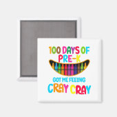 100日のPre-K 得 Meの感じCray マグネット (正面/裏面)