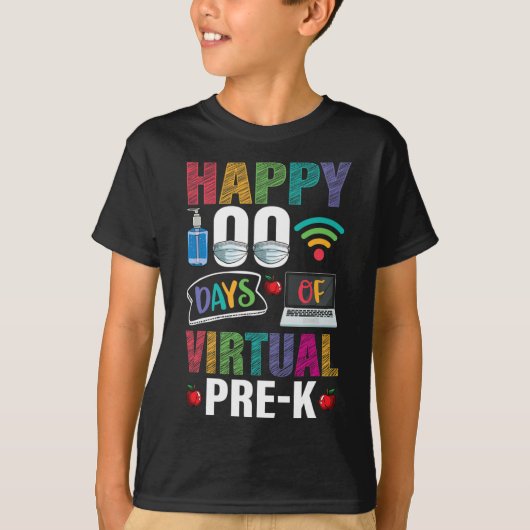 100日のPre-K Kids先生学生 Tシャツ (正面)
