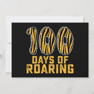 100日のRoaring Tiger おもしろい 100th Day School 招待状