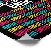 100日のSchool Bruh Shirt - 100日目簡単 ポスター (角)