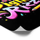 100日のSigma Rizz 100th Day Of School Kids ポスター (角)