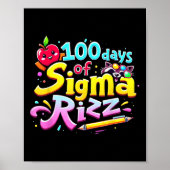 100日のSigma Rizz 100th Day Of School Kids ポスター (正面)