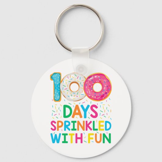 100日ふりかけおもしろいドーナツスクール先生K キーホルダー (正面)
