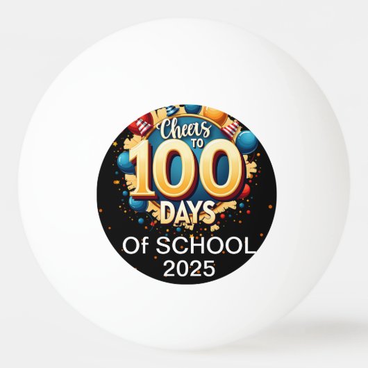 100日への応援:フェスティバル100日目 卓球ボール (正面)