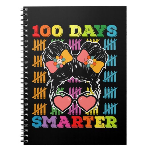 100日も賢くなったおだんごヘア 100日目の登校日 ノートブック (正面)