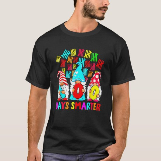 100日も賢くなったキュートなノーム 100日目の祝い Tシャツ (正面)