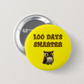 100日も賢くなったフクロウ - 100日目の登校 缶バッジ (正面&裏面)