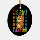 100日も賢くなったリス 100日目の登校日 セラミックオーナメント (右)