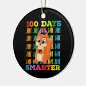 100日も賢くなったリス 100日目の登校日 セラミックオーナメント (左)