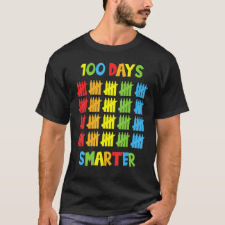 100日も賢くなった先生 子供 100日目の登校 Tシャツ