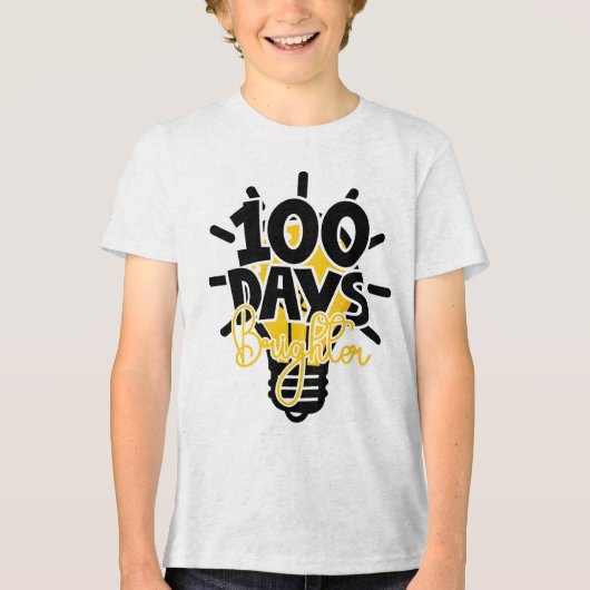 100日も賢くなった学校 トライブレンドTシャツ (正面)