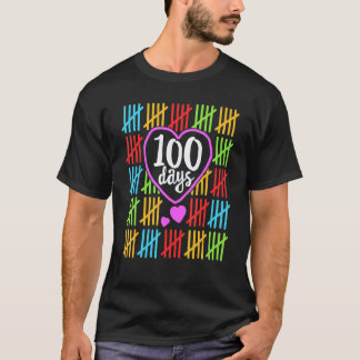 100日も賢くなった!ハッピーハンドレッドデイ・オブ・スクール 生徒 Tシャツ