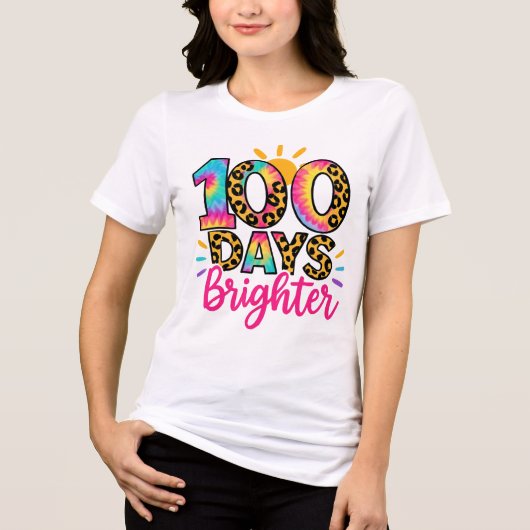 100日も輝く学校 トライブレンドTシャツ (正面)