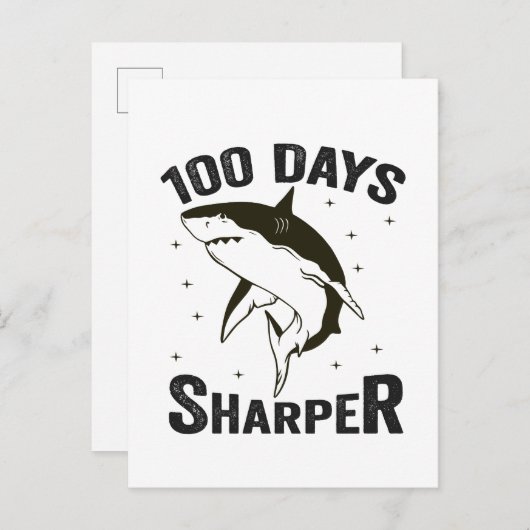 100日より賢く面白い教師 100日目の学校 インビテーションポストカード (正面/裏面)