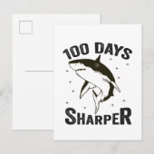 100日より賢く面白く 100日目の学校教師 インビテーションポストカード (正面/裏面)