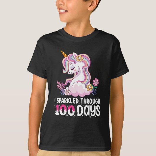 100日を無事に過ごしたユニコーン Tシャツ (正面)