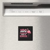 100日を祝うフラミンゴ先生のスクールデイズ マグネット (インサイチュ (食洗機))
