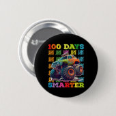 100日を迎えたよ モンスタートラック 100日記念日 学校 缶バッジ (正面&裏面)