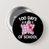 100日を迎えた学校のアルファベット 100日目を迎えた先生 缶バッジ (正面&裏面)