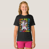 100日を迎えた学校のユニコーン先生 Tシャツ (正面フル)