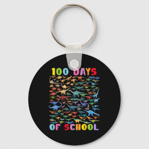 100日を迎えた学校の恐竜の先生子供たち キーホルダー