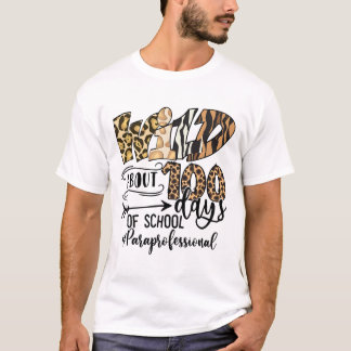 100日を迎えた学校の補助教員 Tシャツ