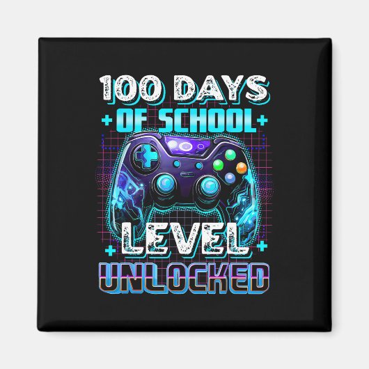 100日を迎えた学校 レベルアンロック ゲーマー 100日目 マグネット (正面)