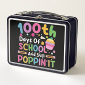 100日を迎えてもポッピンガール メタルランチボックス (正面)