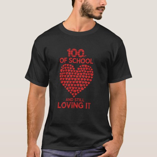 100日を迎えても学校が大好き 100日のための Tシャツ (正面)