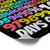 100日オブカラフルスクールレインボー先生キッズG ポスター (角)