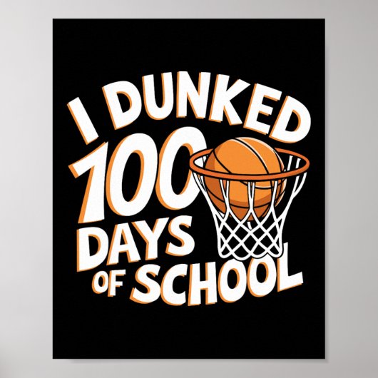 100日カウント スケッチバスケ 100日目の学校 ポスター (正面)