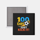 100日キックするだけ!サッカー ブレストのお祝い マグネット (正面/裏面)